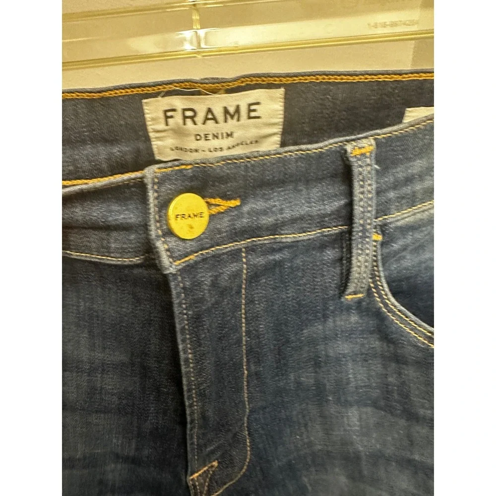Frame‎ Denim Le High Skinny Jeans Dark Indigo Blue High Rise Size 28